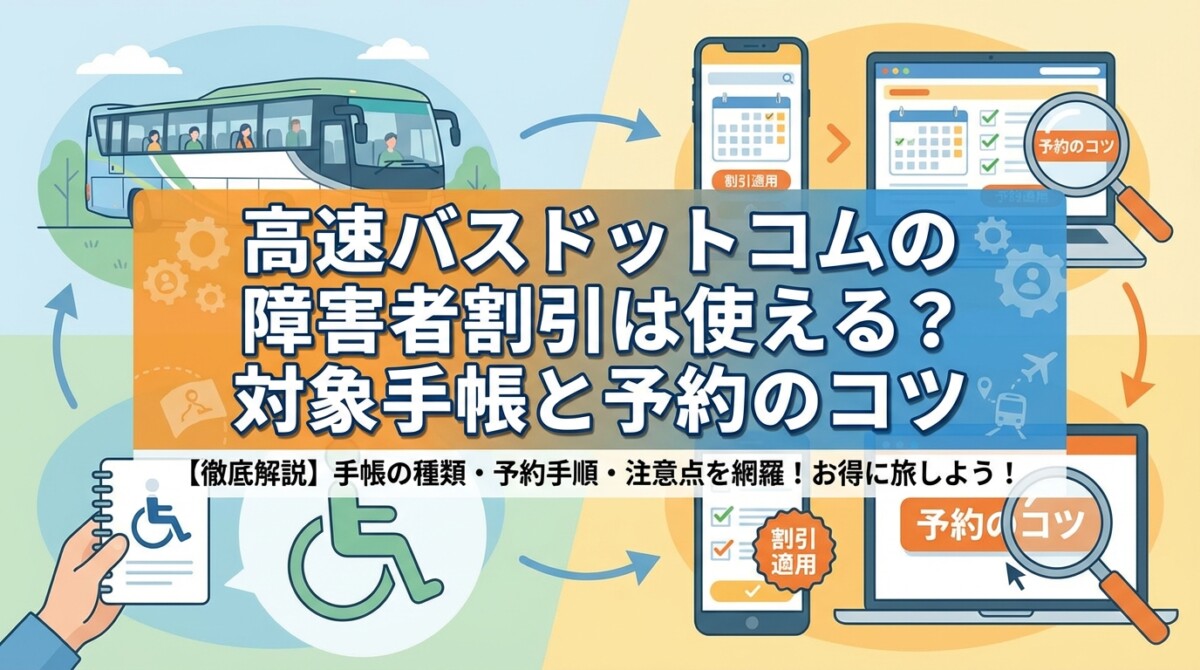 高速バスドットコムの障害者割引は使える?対象手帳と予約のコツ