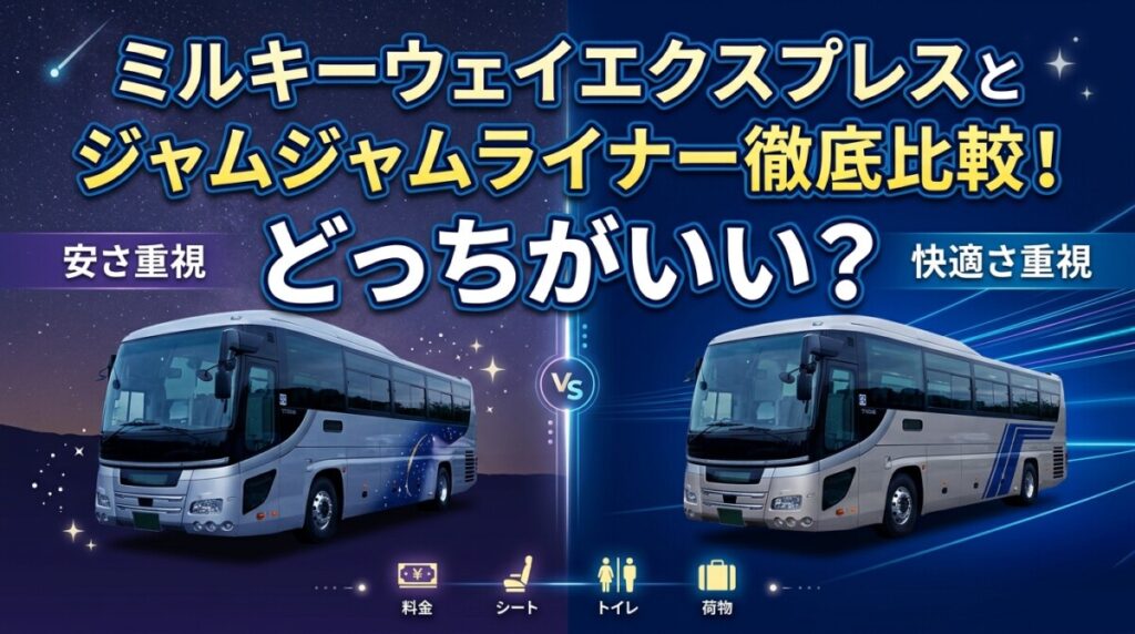 ミルキーウェイエクスプレスとジャムジャムライナー徹底比較！どっちがいい？