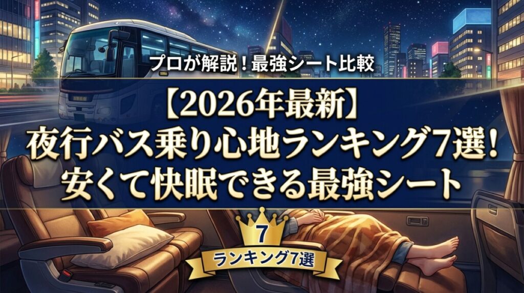【2026年最新】夜行バス乗り心地ランキング7選！安くて快眠できる最強シート